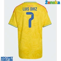 Kolumbija Luis Diaz #7 Domaci Dres za Ženska SP 2026 Kratak Rukav